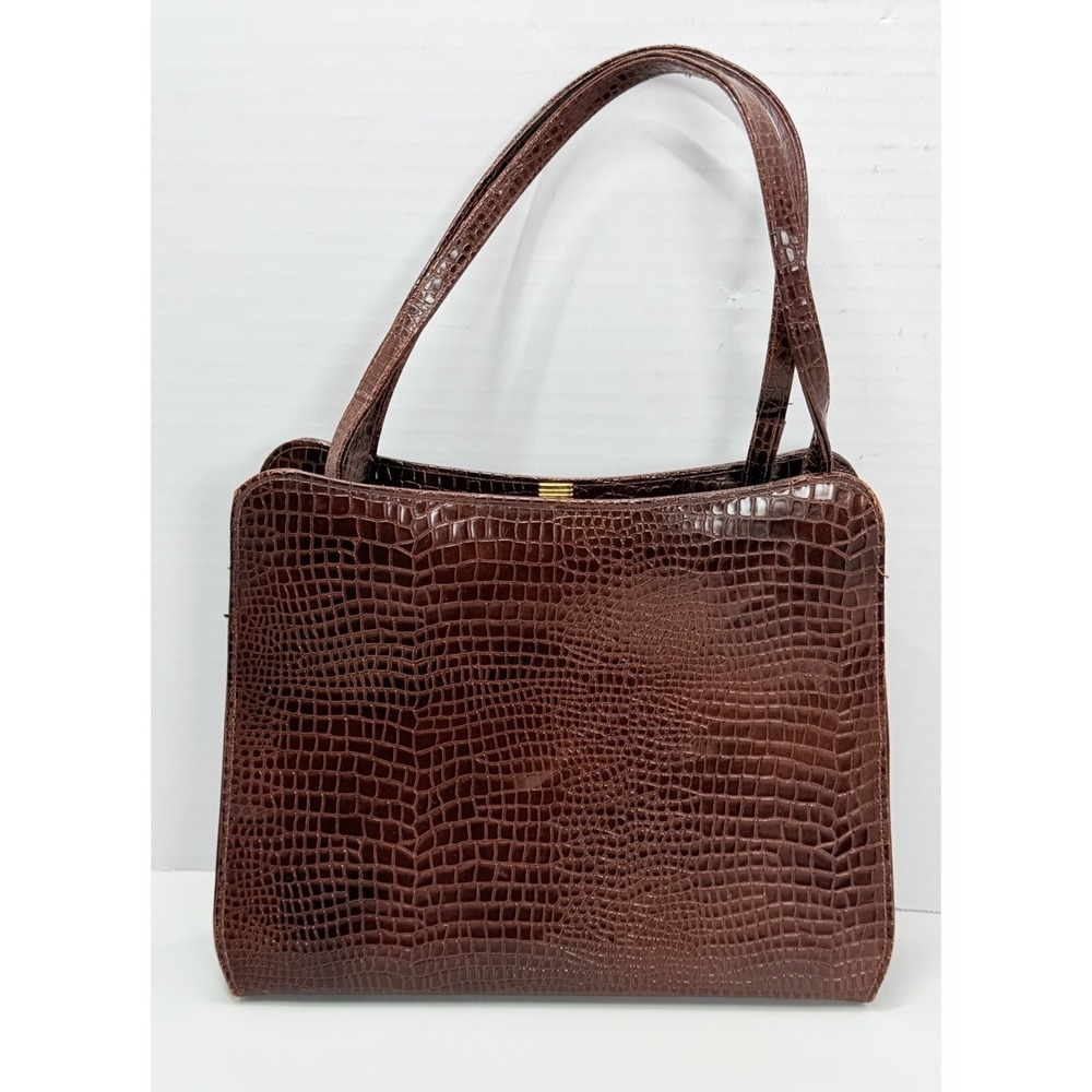 Vintage 1950s 60s Socialites by Theodor Croc Embossed Vinyl Kelly Handbag